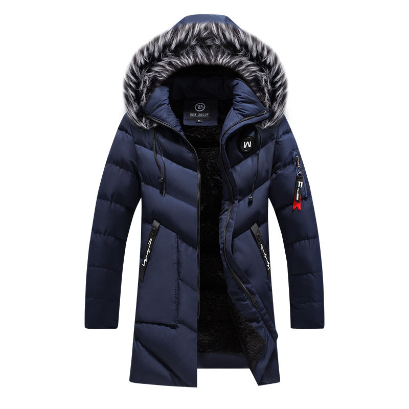 Mid-length plus cashmere padded jacket