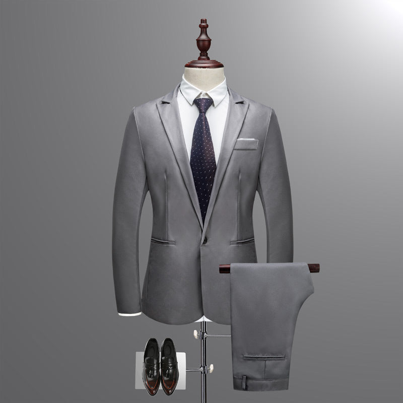 Suit Set Slim Jacket Men's