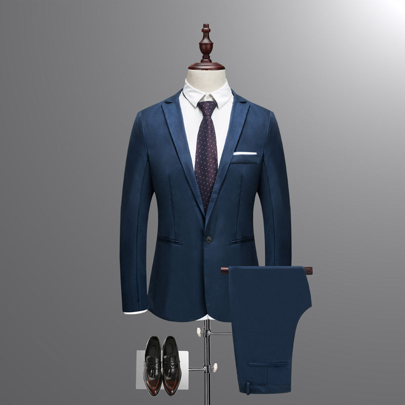 Suit Set Slim Jacket Men's