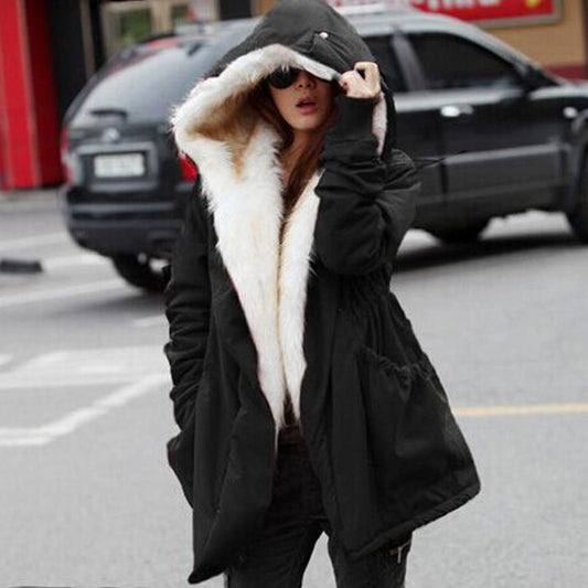 The New Winter Coat Thickened Women'S Slim Fit Big Hair