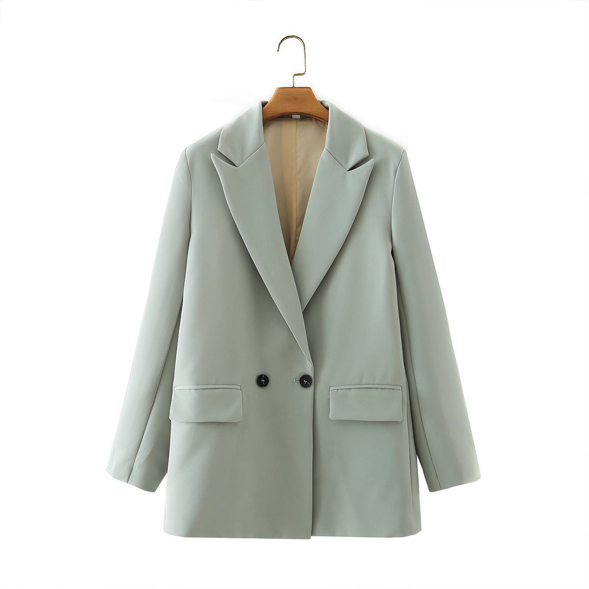 Simple And Loose Double-breasted Suit Jacket Women's Spring And Autumn New Suits