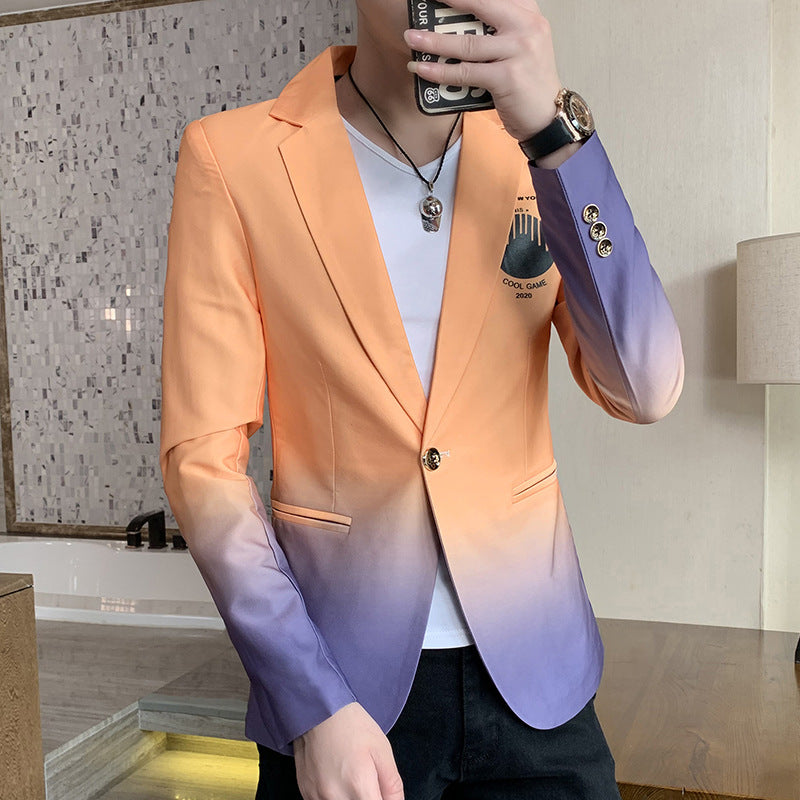 Blazer Men Suit Jacket Slim Fit