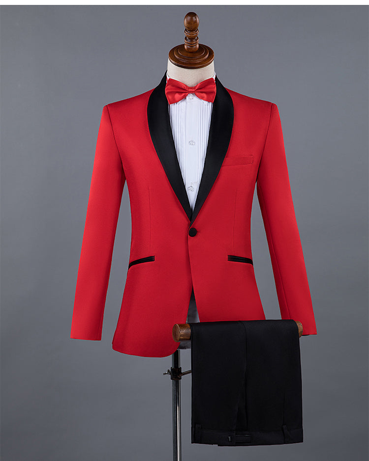 Men'S New Personality single-breasted button Suit