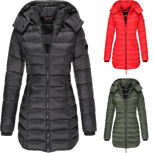 Mid-length Slim-fit Quilted Jacket