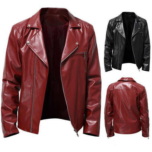 Men's Leather Clothing Trend Spring And Autumn New Leather Jackets