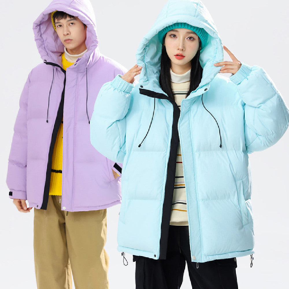 All-matching Couple Style Luminous Fabric Casual Cold-resistant Warm Hooded