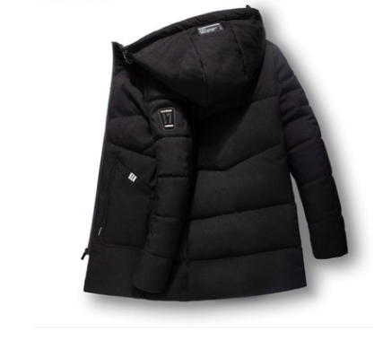 Stand-up collar shiny down padded jacket