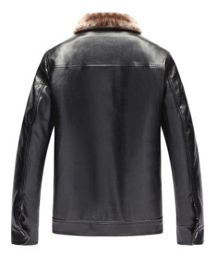 Herren Winter Lederjacke