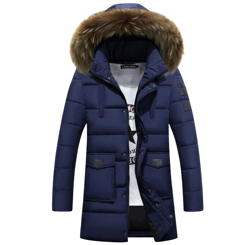 Men's Mid-length Cotton-padded Jacket