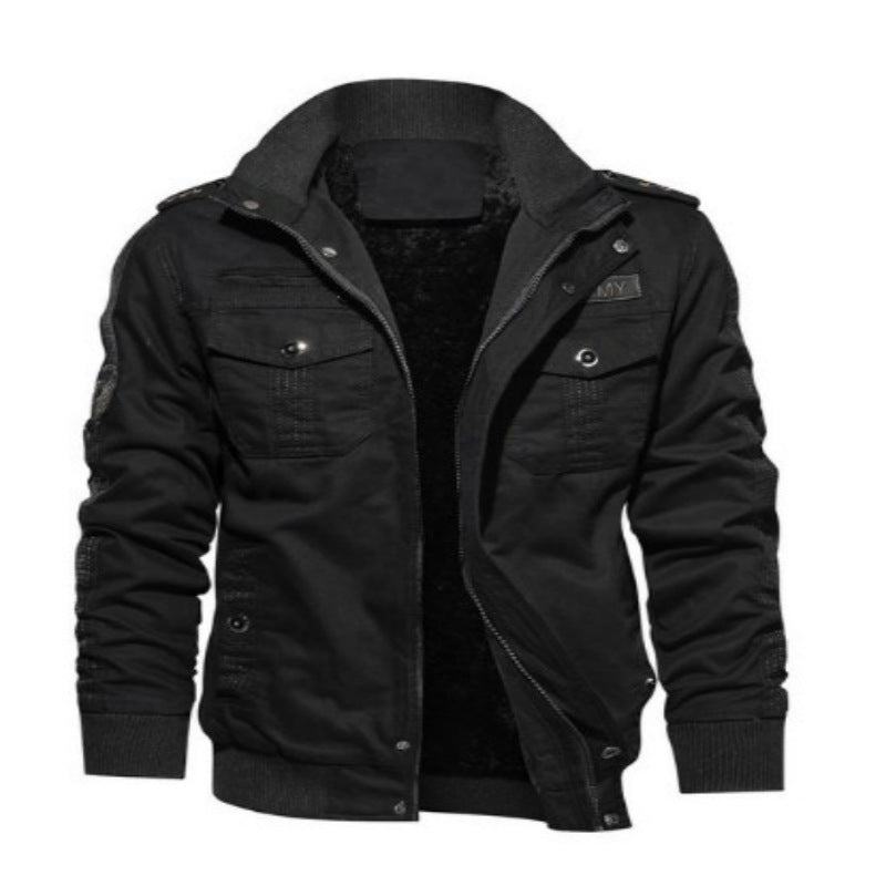 Men's plus fleece casual jacket