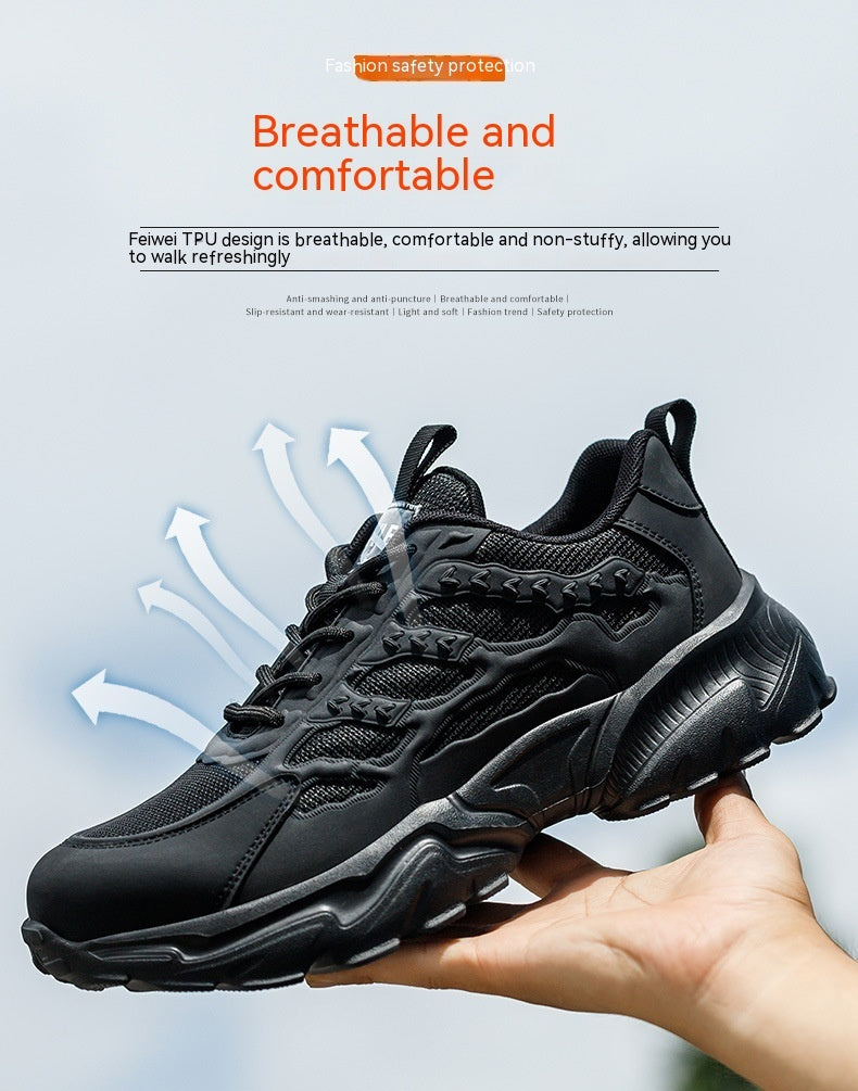 Anti-smashing And Anti-penetration Safety Shoes EVA Outsole Lightweight And Wear-resistant Safety Shoes