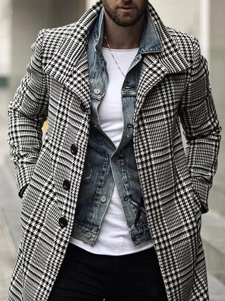 Woolen coat men's jacket