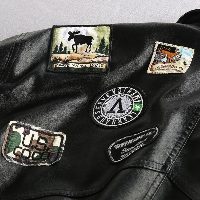 European And American Biker Leather Jacket Men