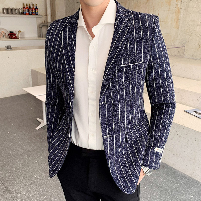 Danxi business jacket men's simple striped suit