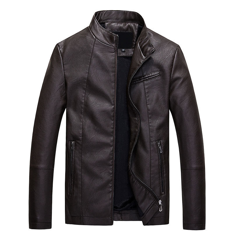 Herren Leder PU Lederjacke