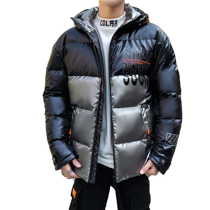 Printed padded men's padded jacket