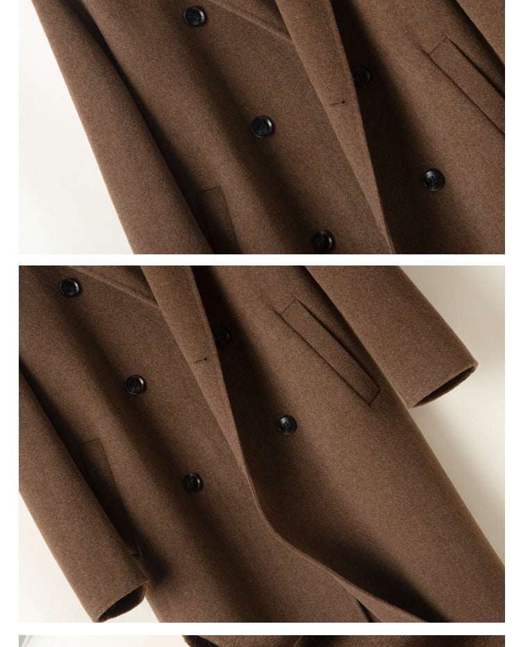 Men's Suit Collar Double Sided Wool Coat