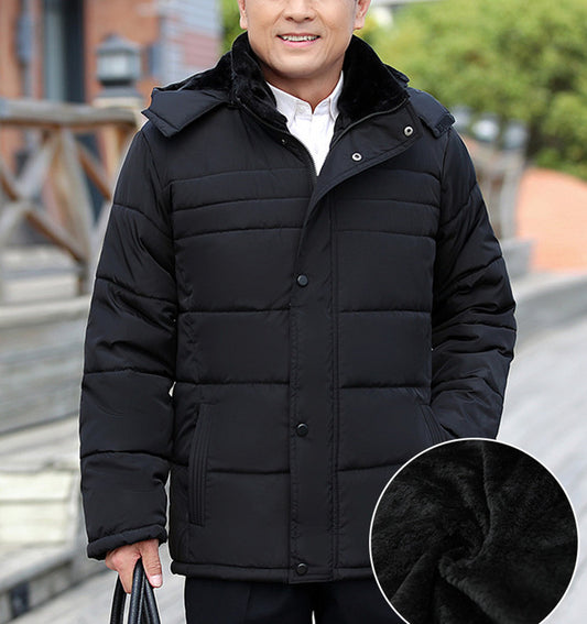 Fleece Middle-aged Men's Autumn And Winter Padded Jacket