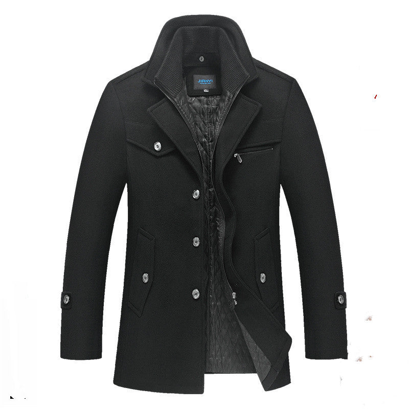 Winter New Men's Woolen Coat Men