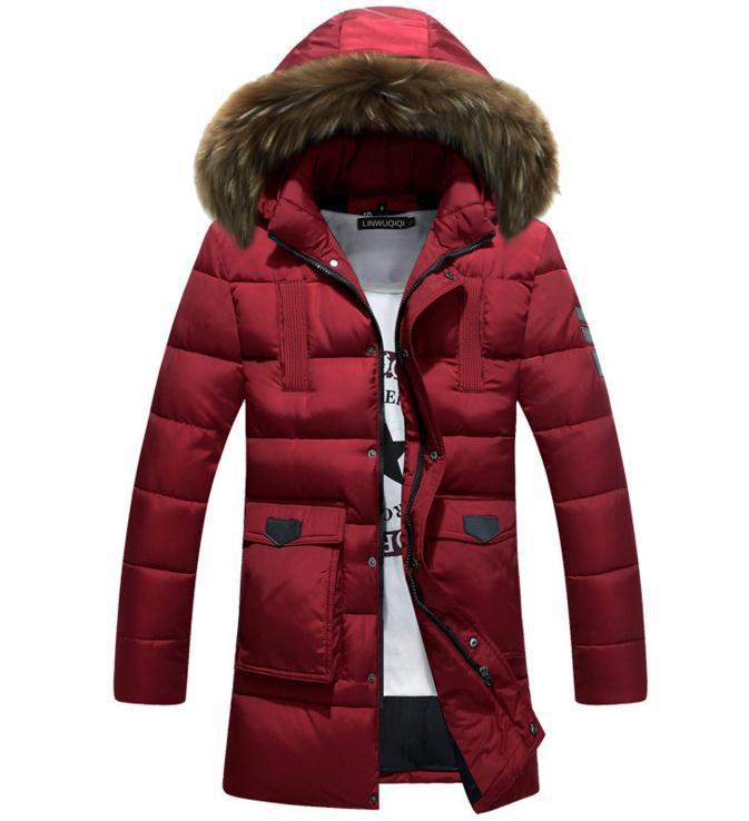 Men's Mid-length Cotton-padded Jacket