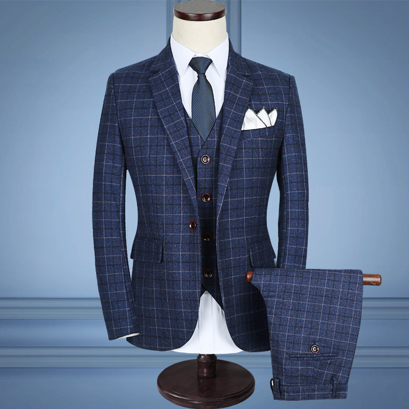 Plus Size Business Men's Three-piece Business Suit