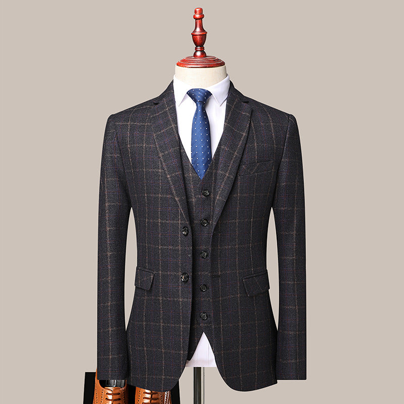 Young And Middle-aged Men's Three Piece Suit