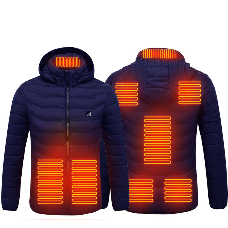 Neu Beheizte Jacke Mantel USB Elektrische Jacke Baumwolle Heizung Thermische Kleidung