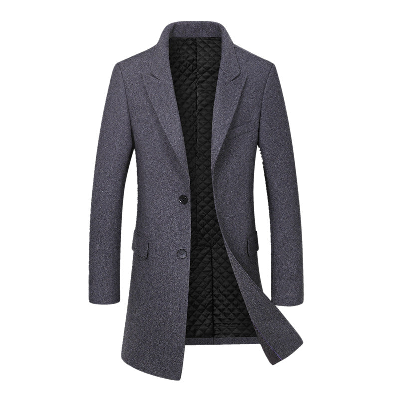 Pure color casual woolen coat men's suit