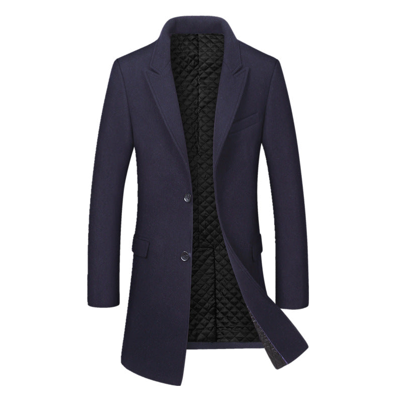 Pure color casual woolen coat men's suit