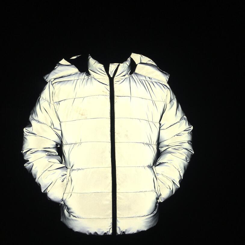 Reflektierende Licht Winter Jacke Mantel Frauen Männer