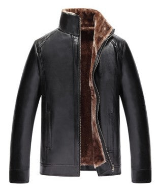 Herren Winter Lederjacke