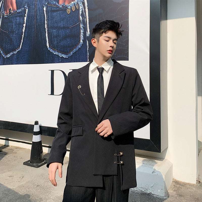 Asymmetric suit coat