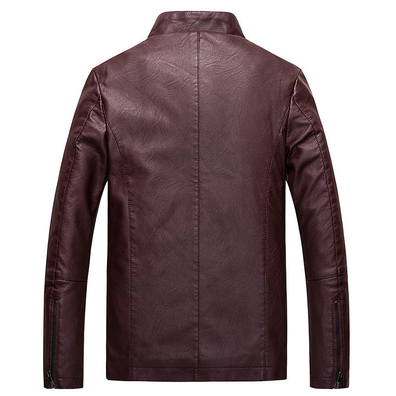 Herren Leder PU Lederjacke