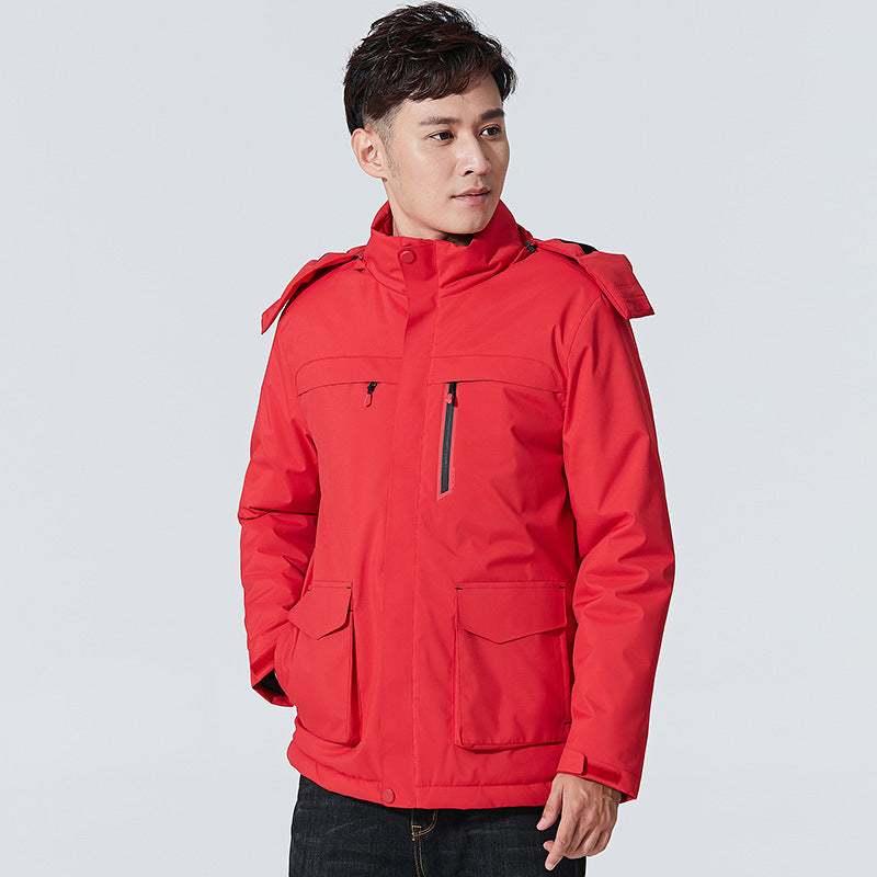 Reflective strip heating assault coat