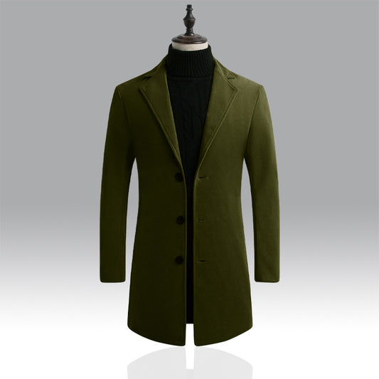 Men's long trench coat