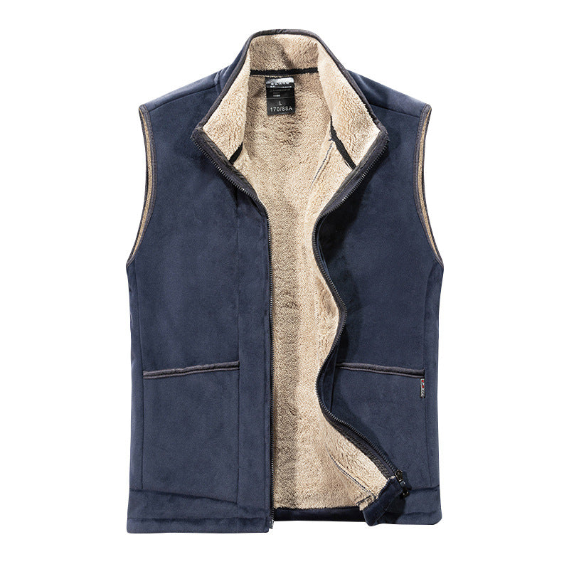 Men's Casual Vest With Loose Collar with Zipper