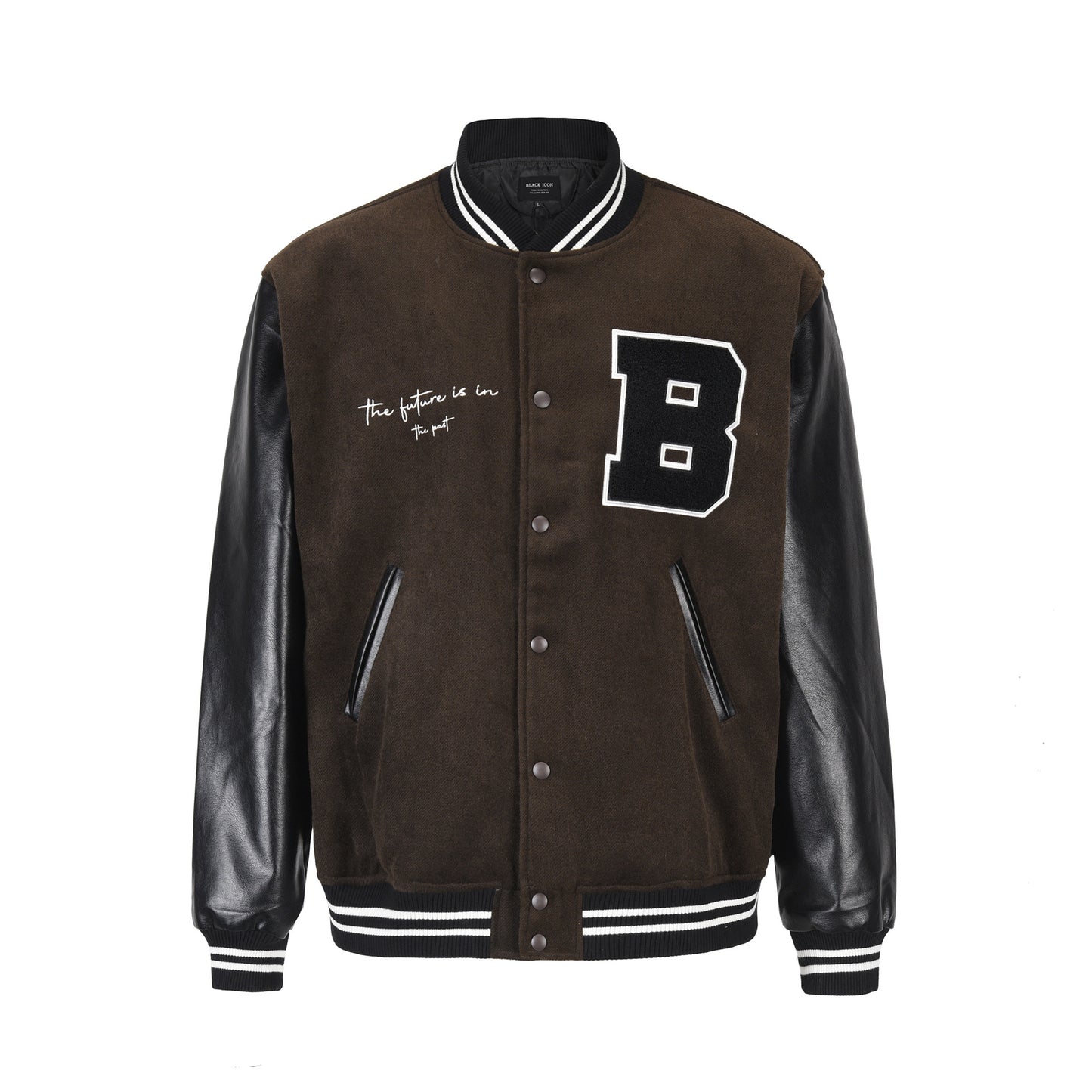 Letter Embroidery Baseball Uniform Street Hip-hop Woolen Jacket