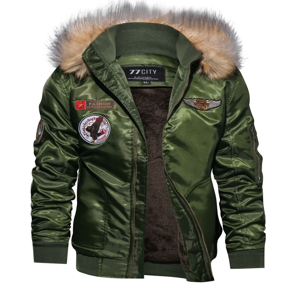 Embroidered flight jacket