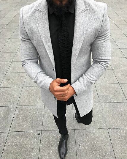 Solid color long sleeve men's formal jacket
