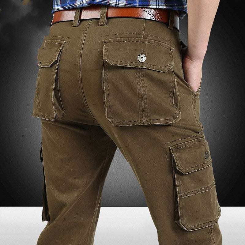 Men's trousers pocket large casual trousers
