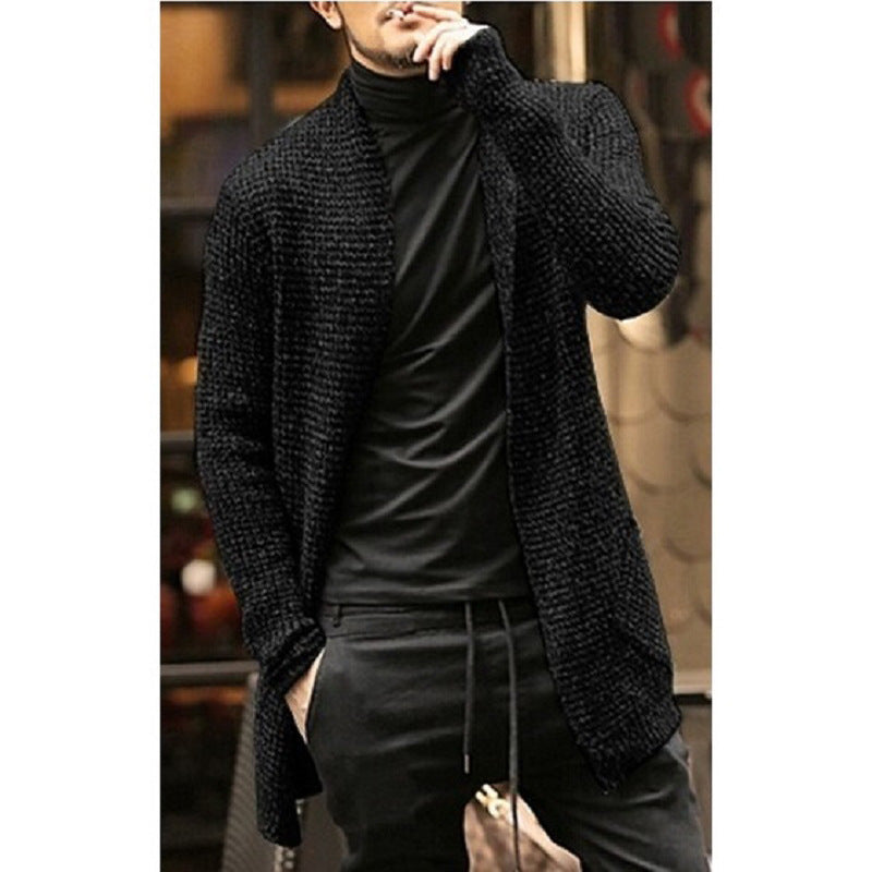 Long sleeve cardigan trench coat sweater