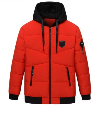 Stand-up collar shiny down padded jacket