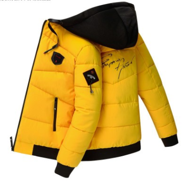 Stand-up collar shiny down padded jacket