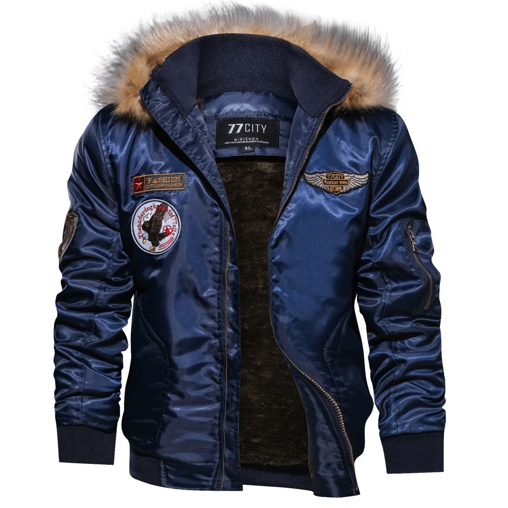 Herren Winter Fliegerjacke Verdickter Baumwollmantel Air Force