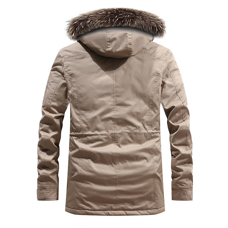 Militärische Outdoor-Fleecejacke in Plusgröße