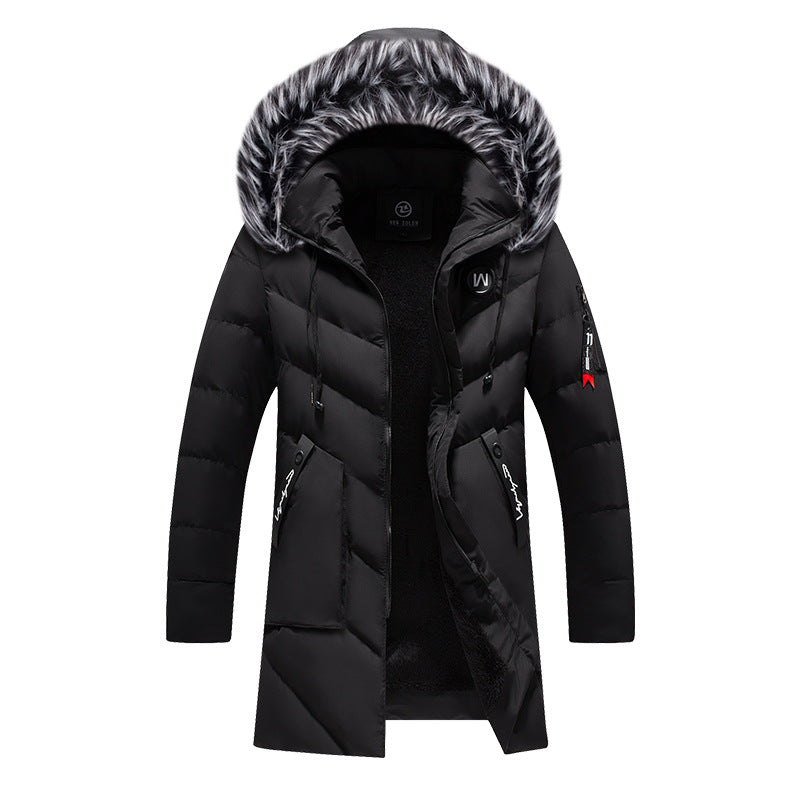 Mid-length plus cashmere padded jacket