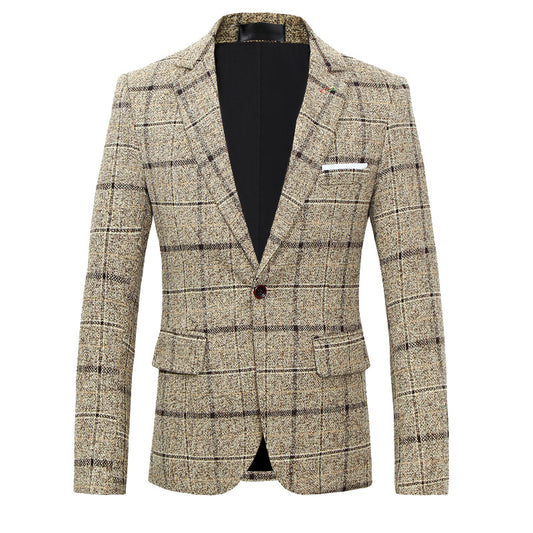 Men's plaid suit jacket