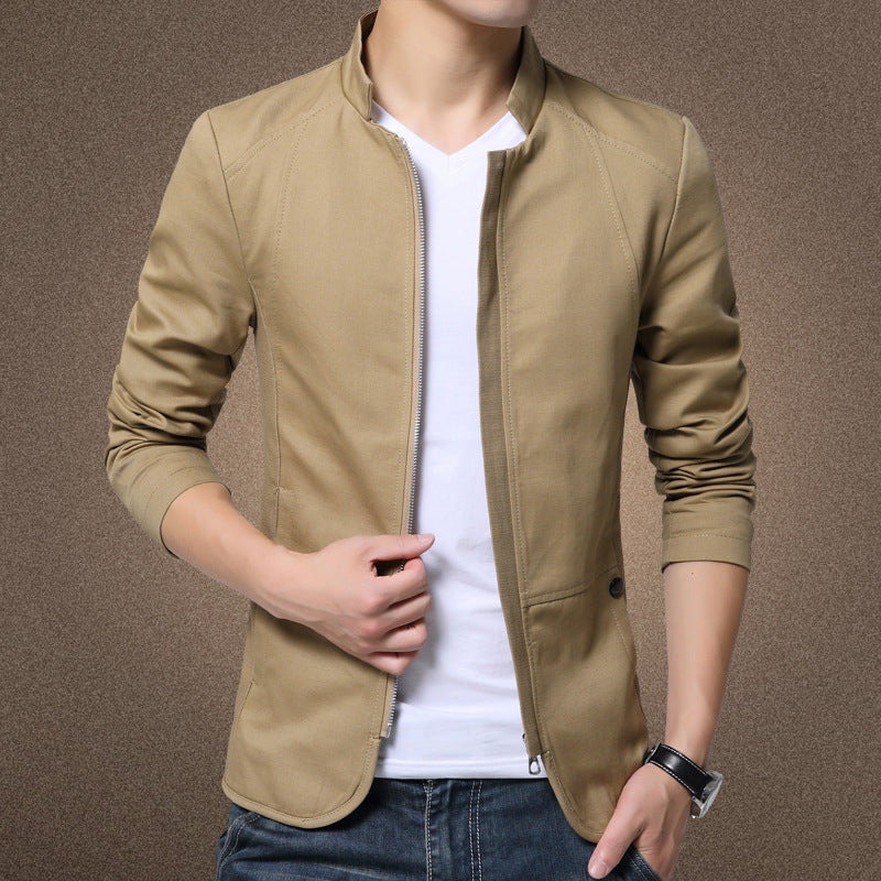 Spring and Autumn Men's Stand Collar Jacket