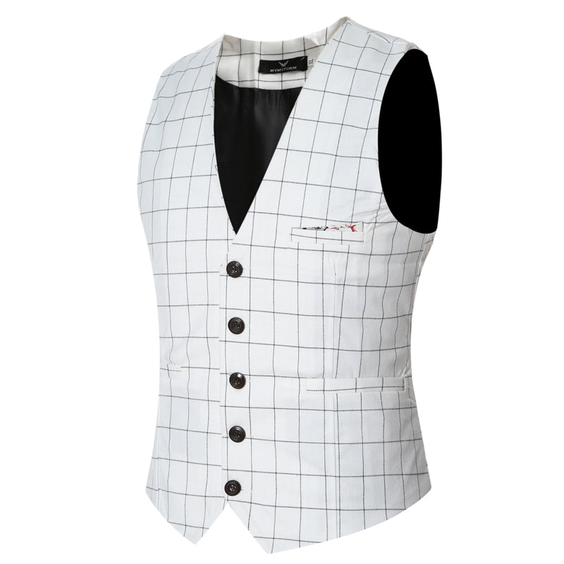 Korean Men's Suit V-necked Vest