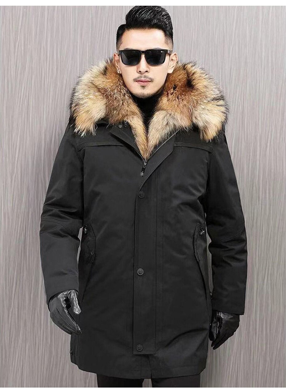 New Style Fur Coat Mid-Length Imitation Fur Raccoon